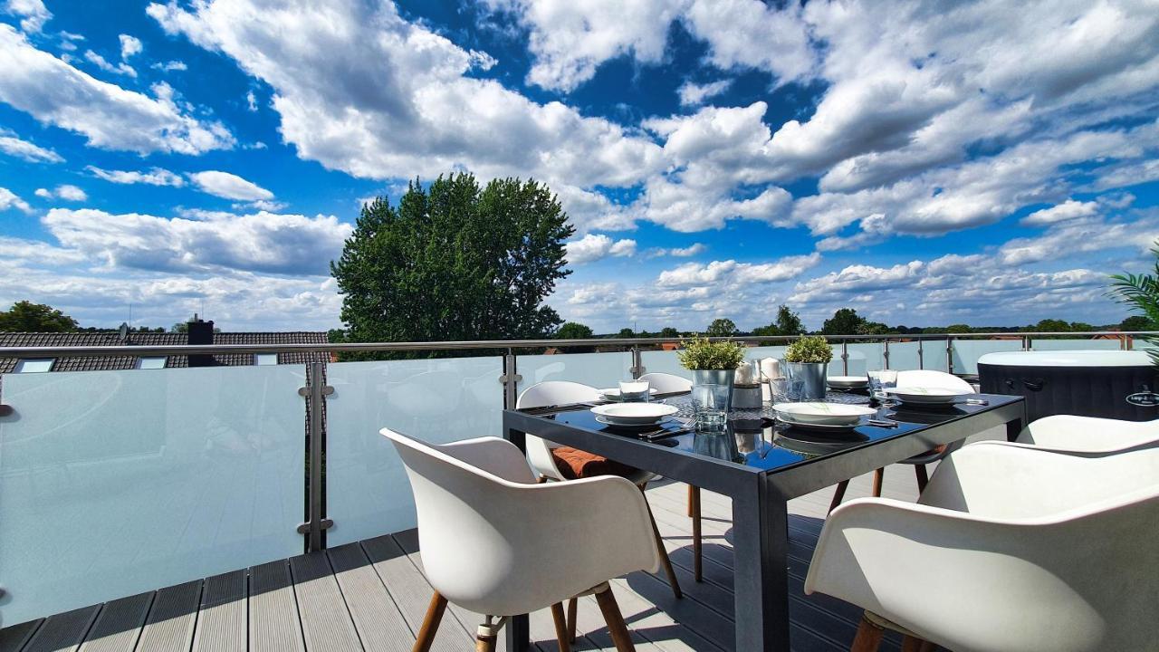 Penthouse Mit Whirlpool Im Herzen Von Niedersachsen 布尔格韦德尔 外观 照片