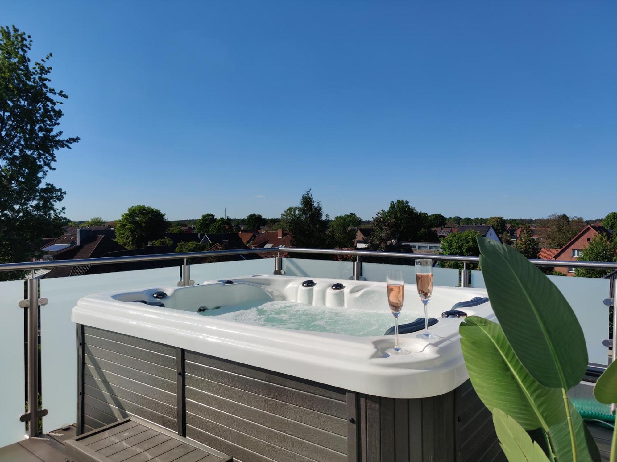 Penthouse Mit Whirlpool Im Herzen Von Niedersachsen 布尔格韦德尔 外观 照片