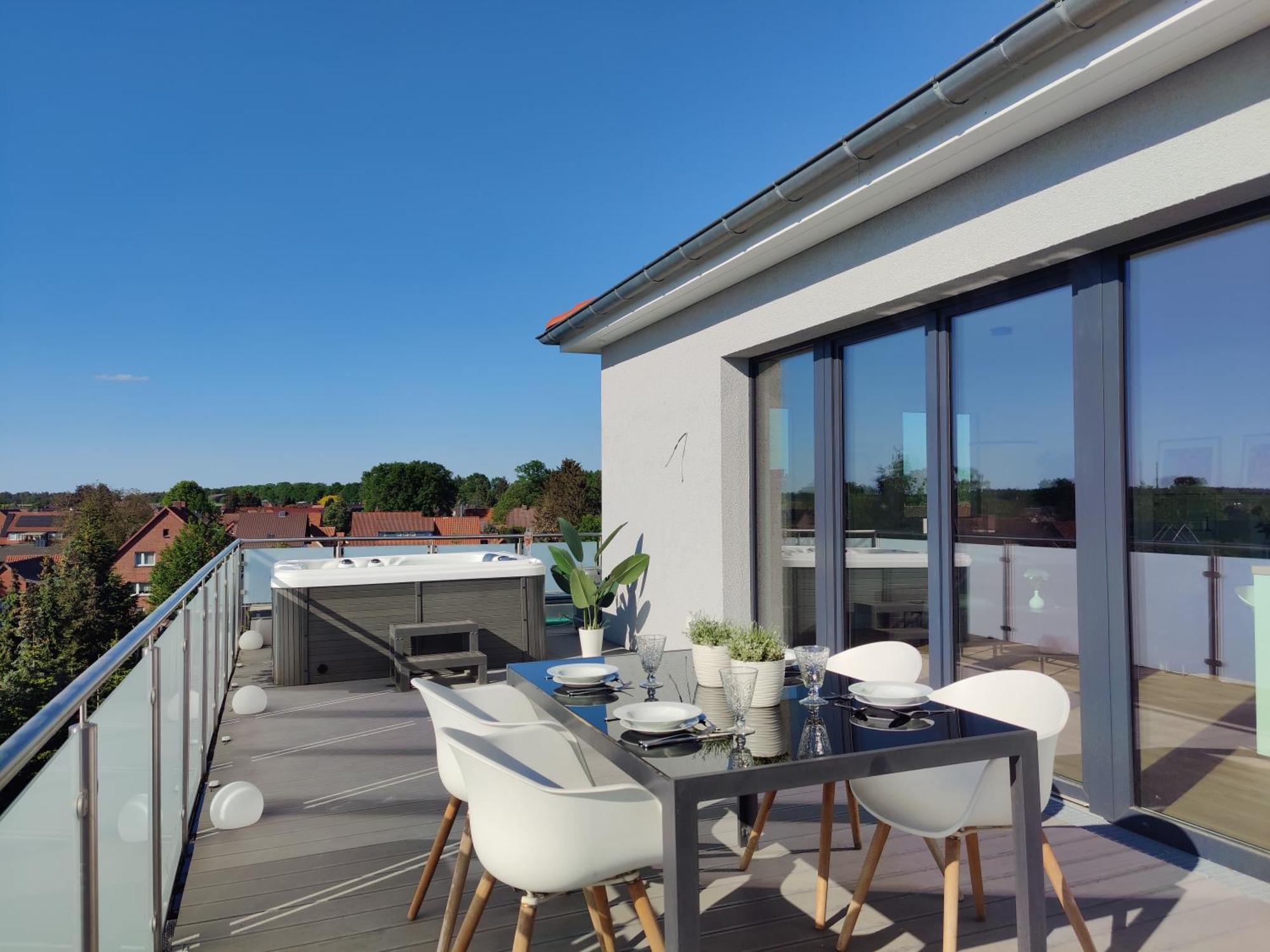 Penthouse Mit Whirlpool Im Herzen Von Niedersachsen 布尔格韦德尔 外观 照片