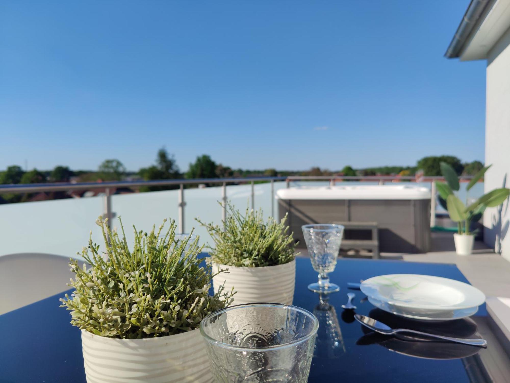 Penthouse Mit Whirlpool Im Herzen Von Niedersachsen 布尔格韦德尔 外观 照片