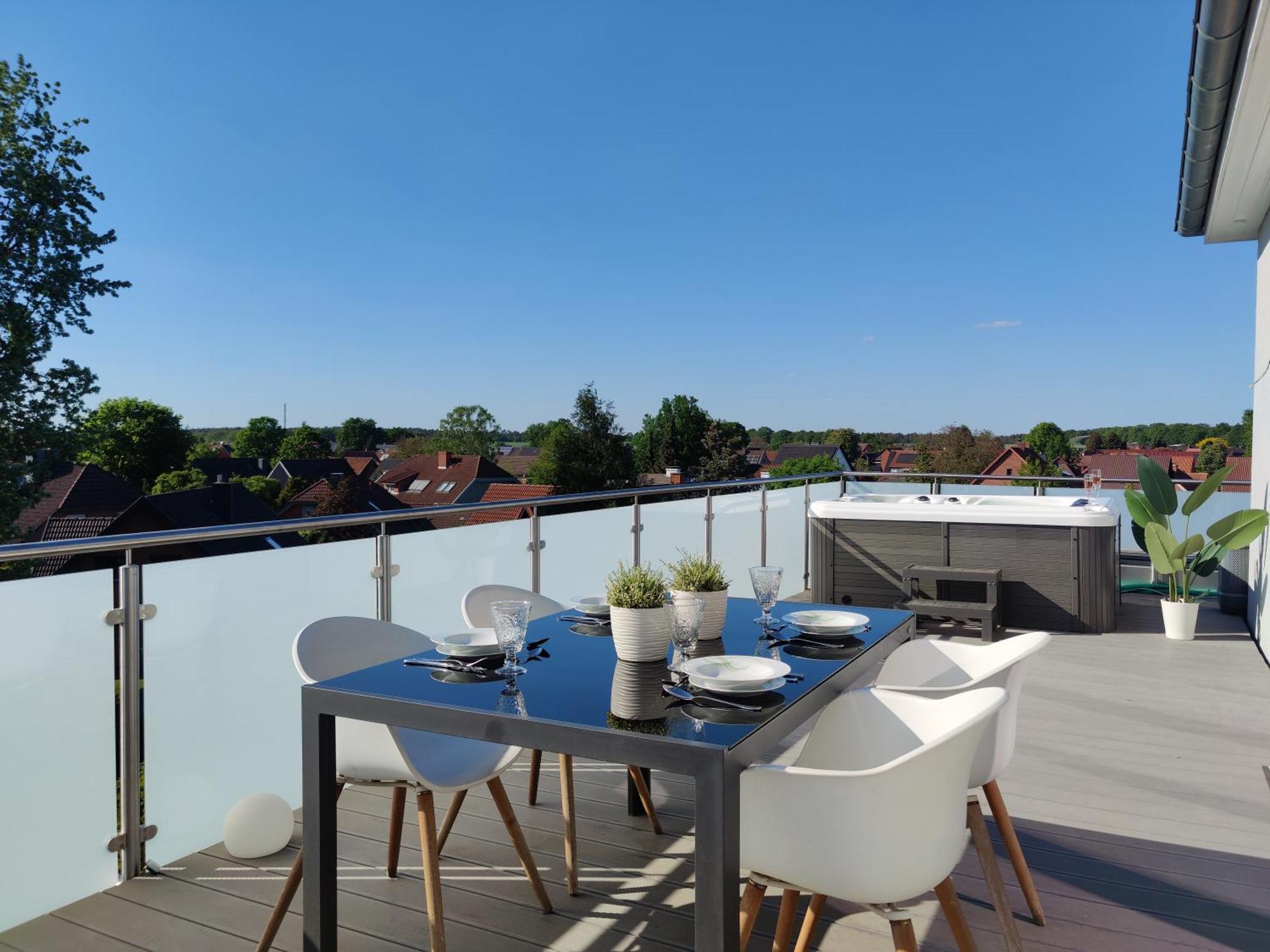 Penthouse Mit Whirlpool Im Herzen Von Niedersachsen 布尔格韦德尔 外观 照片